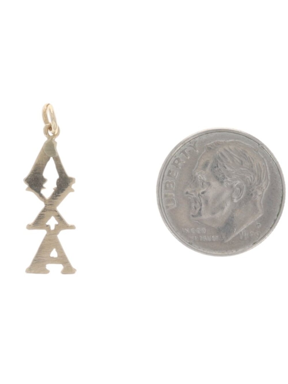 Yellow Gold Lambda Chi Alpha Charm - 14k Fraternity Greek Society View 3